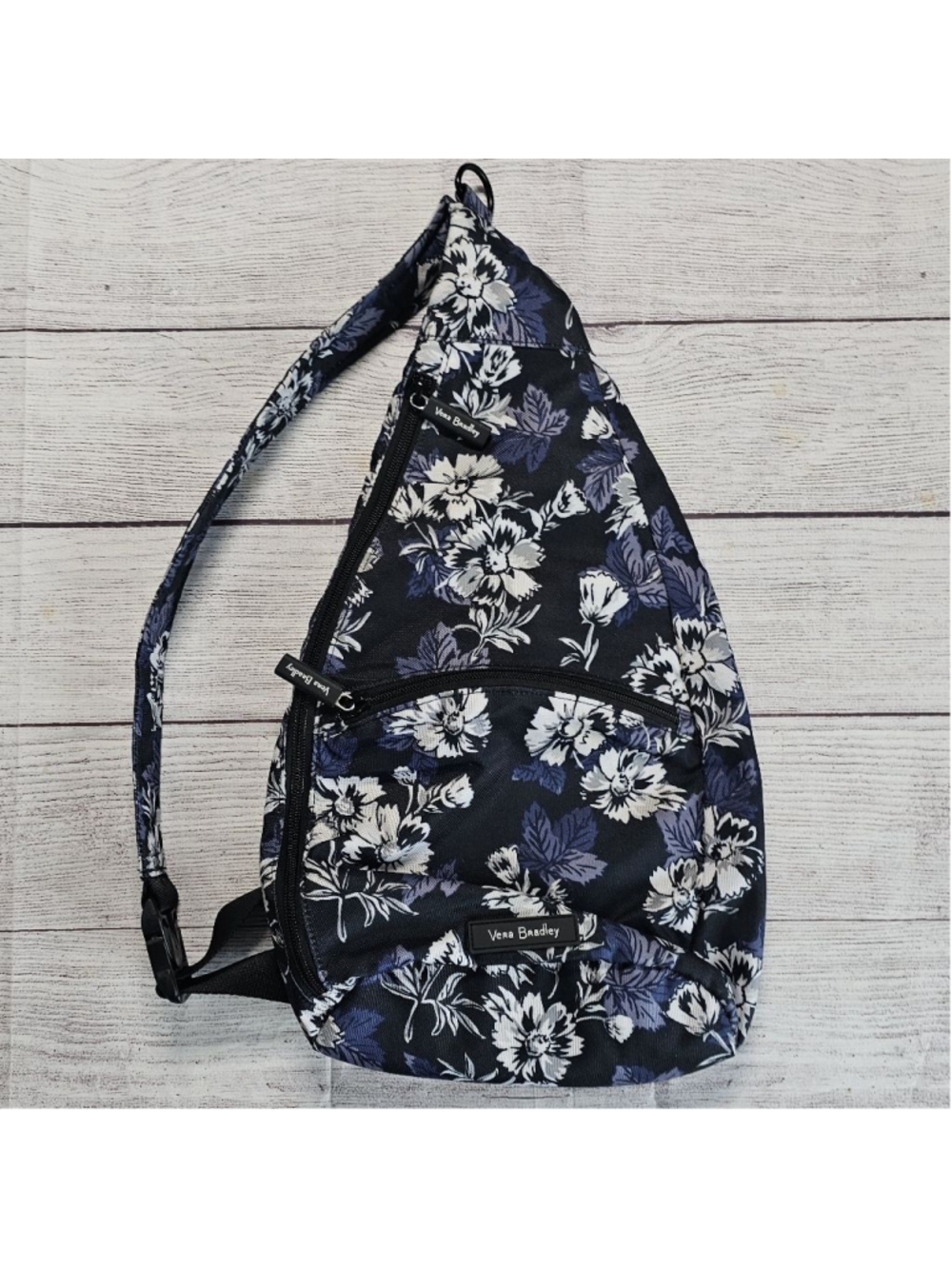 Vera Bradley blue, grey, white floral crossbody bag - Picture 10 of 10